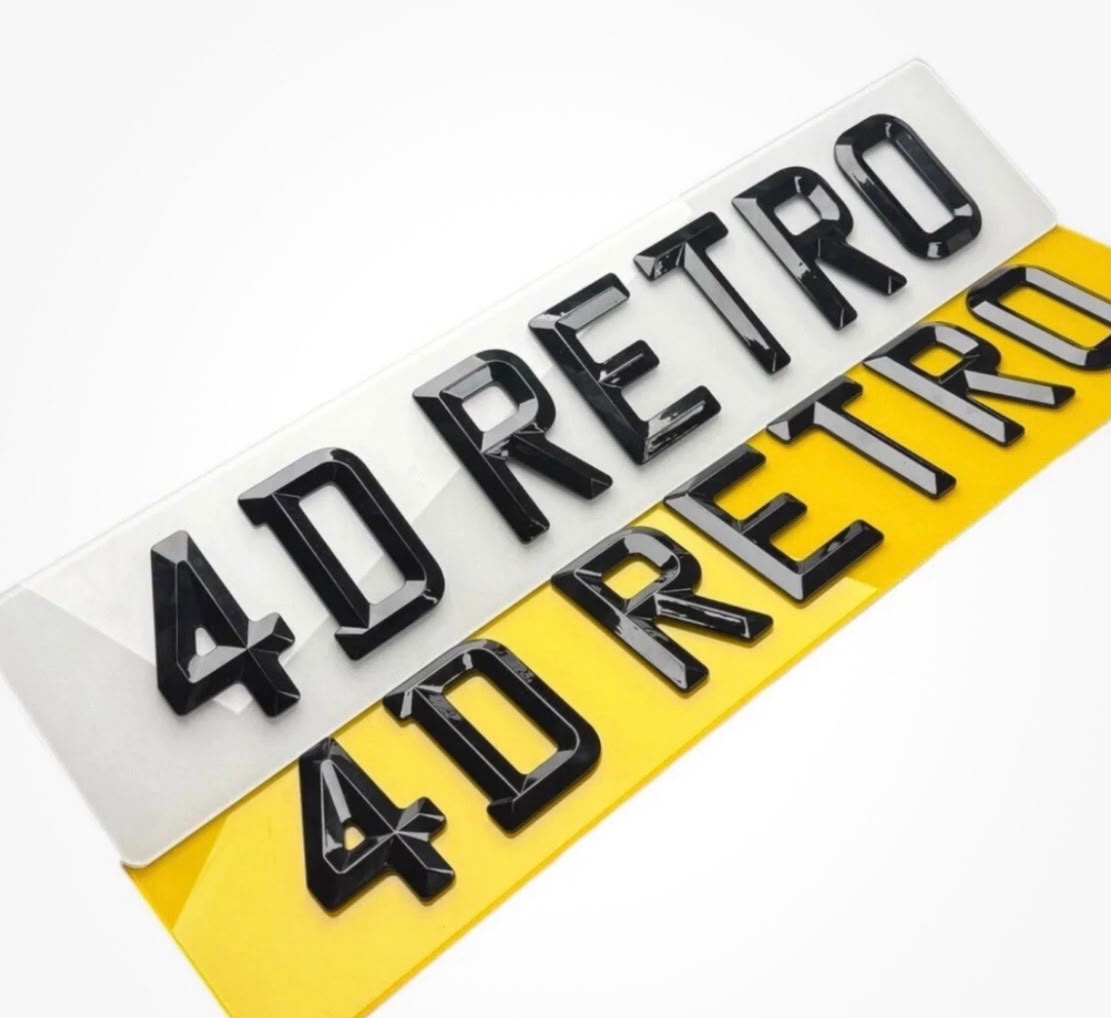 Diamond Bevelled Retro Plates