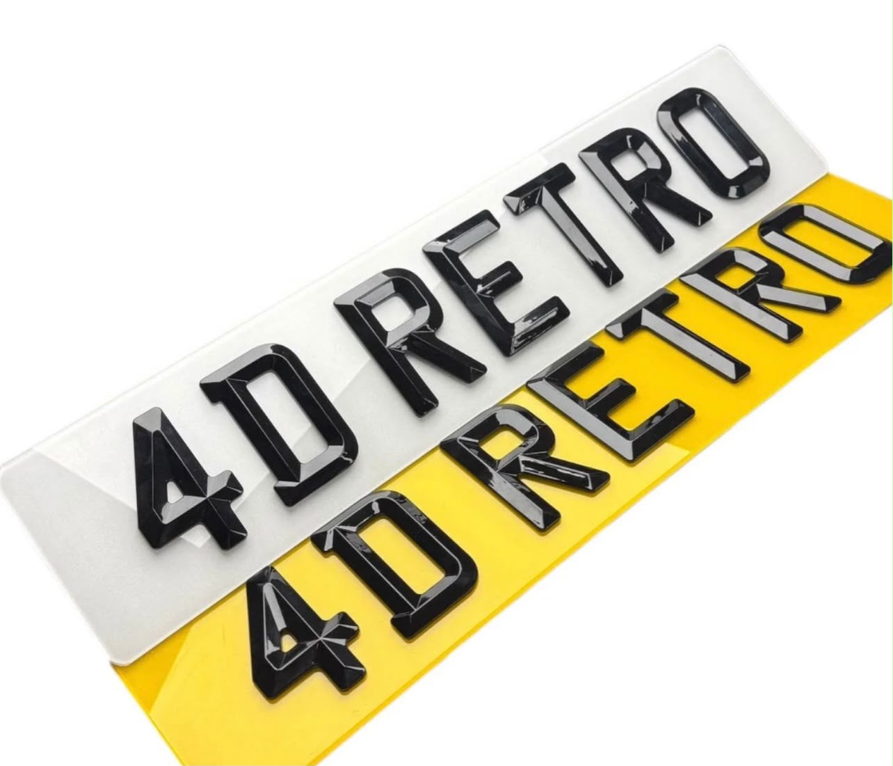 Diamond Bevelled Retro Plates